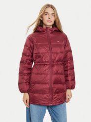 Levi's® Kurtka puchowa A8525-0001 Bordowy Regular Fit. Czerwone kurtki damskie s, bez wzorów, z puchu, bez kaptura. Za 349.99 zł.