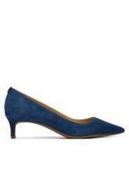 MICHAEL Michael Kors Czółenka Alina Flex Kitten 40R3ALMP1S Granatowy. Niebieskie czółenka damskie MICHAEL Michael Kors, bez wzorów, ze skóry, bez obcasa, bez zapięcia. Za 549.99 zł.