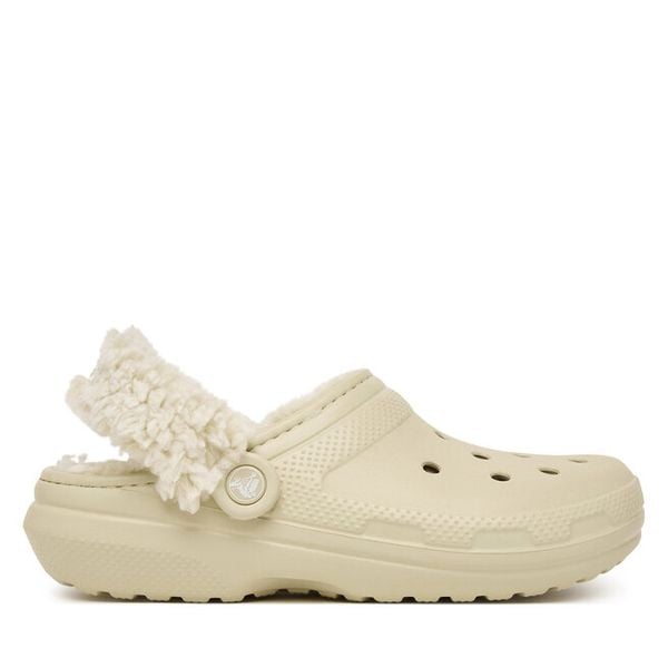 Klapki Crocs. Brązowe klapki damskie Crocs, bez wzorów, bez obcasa. Za 259.99 zł.