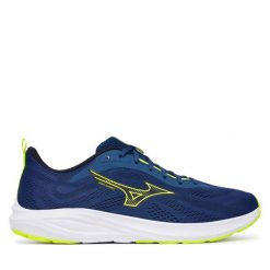Buty do biegania Mizuno. Niebieskie buty sportowe męskie Mizuno, bez zapięcia, do biegania. Za 339.99 zł.