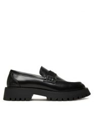Guess Loafersy FMTGOR LEA14 Czarny. Czarne mokasyny męskie Guess, ze skóry. Za 539.99 zł.