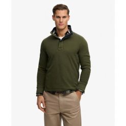 Koszulka polo z długim rękawem Superdry Cotton Classics Jersey Henley. Zielone bluzki z długim rękawem męskie Superdry., xl, bez wzorów, z jersey, klasyczne, bez ramiączek. Za 344.25 zł.