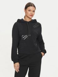 Armani Exchange Bluza 6DYM81 YJFZZ 42AQ Czarny Regular Fit. Czarne bluzy damskie Armani Exchange, s, bez wzorów, z bawełny, bez kaptura. Za 339.99 zł.