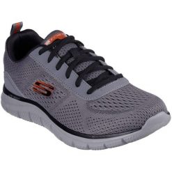 Buty sportowe męskie Skechers Track Leshur. Szare buty sportowe męskie Skechers, bez zapięcia. Za 390.00 zł.