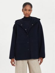 Weekend Max Mara Płaszcz wełniany Gennaio 2425086021 Granatowy Regular Fit. Niebieskie płaszcze damskie Weekend Max Mara, na zimę, bez wzorów, z wełny, bez kaptura. Za 2,599.00 zł.