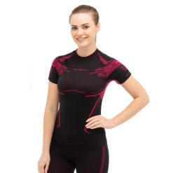 Koszulka termoaktywna Damska Brubeck DRY. Czarne koszulki sportowe damskie Brubeck, xl, bez wzorów, z poliamidu, bez kołnierzyka, bez ramiączek, do biegania. Za 129.99 zł.