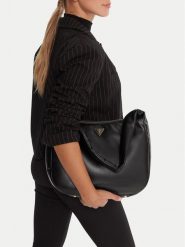 Guess Torebka HWNG75 34020 Czarny. Czarne torebki do ręki damskie Guess, z aplikacjami, ze skóry, bez dodatków. Za 339.99 zł.