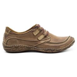 KOMODO Buty Męskie 583 Brązowe. Brązowe półbuty na co dzień męskie z kauczuku, klasyczne, bez zapięcia. Za 367.89 zł.