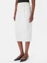 HUGO Spódnica ołówkowa Ratsa 50558168 Écru Slim Fit. Spódnice damskie Hugo, bez wzorów, z syntetyku, ołówkowe. Za 799.99 zł.