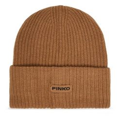 Czapka PINKO. Brązowe czapki i kapelusze damskie Pinko, na zimę, bez wzorów. Za 389.99 zł.