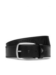 Emporio Armani Pasek EM007190 AF29179 UC001 Czarny. Czarne paski damskie Emporio Armani, bez wzorów, ze skóry. Za 569.99 zł.