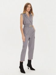 TWINSET Kombinezon 242TP2280 Szary Regular Fit. Szare sukienki damskie Twinset, bez wzorów, z syntetyku, bez kołnierzyka, bez ramiączek. Za 679.99 zł.