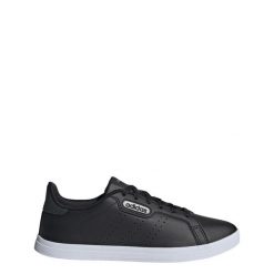 Buty do chodzenia, adidas Courtpoint Base GZ5336. Czarne obuwie sportowe damskie Adidas, bez wzorów, z materiału, trekkingowe. Za 240.55 zł.