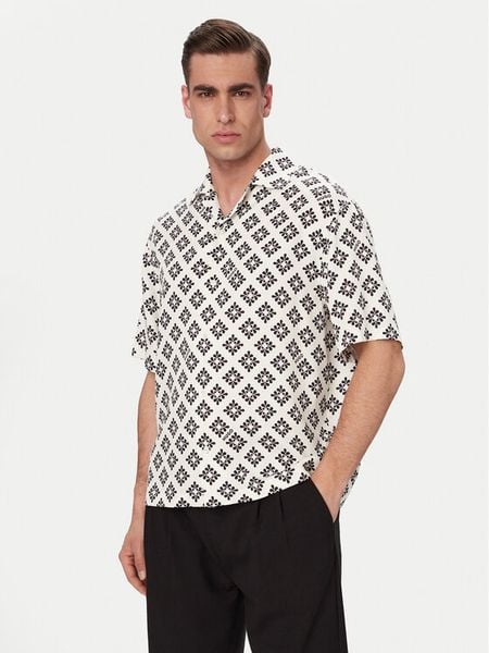 HUGO Koszula Espino 50560632 Kolorowy Oversize. Koszule męskie Hugo, m, bez wzorów, z lyocellu, bez kołnierzyka, bez ramiączek. Za 371.99 zł.