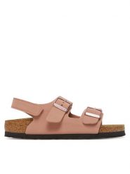 Birkenstock Sandały Milano As Kids 1029519 D Różowy. Czerwone sandały dziewczęce Birkenstock, ze skóry, bez zapięcia. Za 319.99 zł.