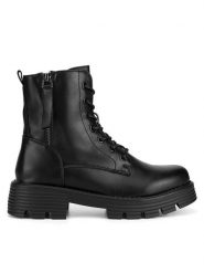 DeeZee Botki WS6119-30 Czarny. Czarne botki damskie DeeZee, z materiału, bez obcasa, na płaskiej podeszwie, bez zapięcia. Za 179.99 zł.