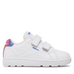 Sneakersy Reebok. Białe półbuty chłopięce Reebok, bez wzorów, bez zapięcia. Za 99.99 zł.