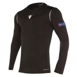 Koszulka sędziowska z długim rękawem Macron UEFA 2019. Białe koszulki sportowe męskie Macron, s, bez wzorów, bez kołnierzyka, bez ramiączek, do piłki nożnej. Za 293.00 zł.