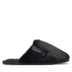 Kapcie Calvin Klein Jeans. Czarne kapcie damskie Calvin Klein Jeans, bez wzorów, z jeansu. Za 199.99 zł.