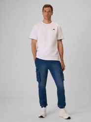 4F Spodnie casual cargo męskie - denim M. Spodnie materiałowe męskie 4f, m, bez wzorów, z denimu, casualowe. Za 199.99 zł.
