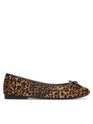 Tommy Hilfiger Baleriny Th Charm Cheetah Ballerina FW0FW09682 Brązowy. Brązowe baleriny damskie Tommy Hilfiger, bez wzorów, ze skóry, bez obcasa. Za 449.99 zł.