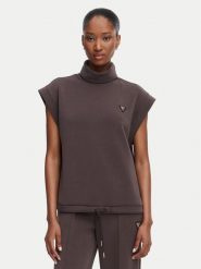 Guess Bluza V6YQ18 K4318 Brązowy Regular Fit. Brązowe bluzy damskie Guess, m, z aplikacjami, z syntetyku, bez kaptura. Za 294.99 zł.