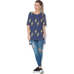 Colour Pleasure Koszulka CP-033 113 granatowo-żółta r. uniwersalny. T-shirty damskie marki Colour Pleasure. Za 76.57 zł.