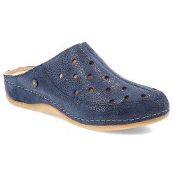 Granatowe Klapki Armodo Stylowe Obuwie Damskie Puma. Niebieskie klapki damskie Armodo, bez wzorów, ze skóry, eleganckie, bez obcasa. Za 259.00 zł.