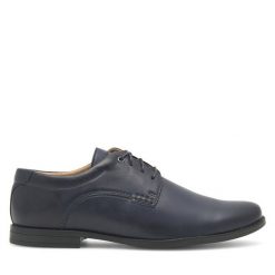 Półbuty Lanetti. Niebieskie eleganckie półbuty Lanetti, wizytowe, bez zapięcia. Za 129.99 zł.