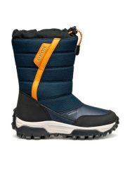 Geox Śniegowce J Himalaya B Abx J26FRA 0FU54 C0659 D Granatowy. Niebieskie buty zimowe chłopięce Geox, bez wzorów, z materiału, bez zapięcia. Za 309.99 zł.
