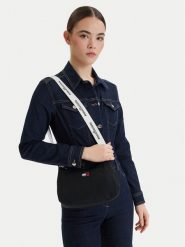 Tommy Jeans Torebka Tjw Ess Daily Shoulder Bag AW0AW18463 Czarny. Czarne torebki do ręki damskie Tommy Jeans, bez wzorów, z jeansu, bez dodatków. Za 249.99 zł.