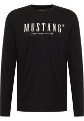 MĘSKA KOSZULKA Longsleeve MUSTANG Asheville Black 1016288 4142. Czarne bluzki z długim rękawem męskie Mustang, m, bez wzorów, bez ramiączek. Za 129.99 zł.