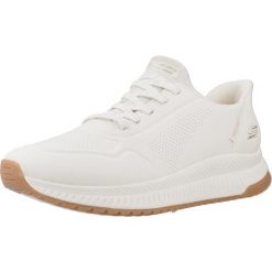 Buty SKECHERS 117740S Biały. Białe obuwie sportowe damskie Skechers, bez wzorów, ze skóry ekologicznej. Za 362.00 zł.