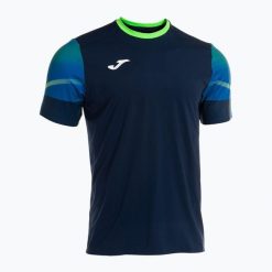 Koszulka do biegania męska Joma Elite XI. Niebieskie koszulki sportowe męskie Joma, m, bez wzorów, bez kołnierzyka, bez ramiączek, do biegania. Za 109.99 zł.
