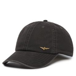 Czapka z daszkiem Aeronautica Militare. Szare czapki i kapelusze damskie Aeronautica Militare, bez wzorów. Za 189.99 zł.