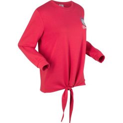 Bluza dresowa, długi rękaw bonprix czerwony. Czerwone bluzy damskie bonprix, bez wzorów, z dresówki, bez kaptura. Za 32.99 zł.