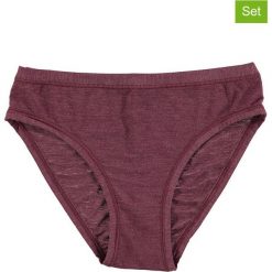 Majtki (3 pary) w kolorze bordowym. Bielizna dla dziewczynek marki Schiesser Kids. W wyprzedaży za 49.95 zł.