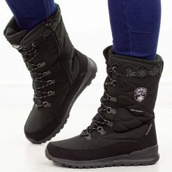 Czarne zimowe śniegowce damskie z membraną American Club Softshell Sn80/25. Czarne śniegowce i trapery damskie American CLUB, z jeansu. Za 259.00 zł.