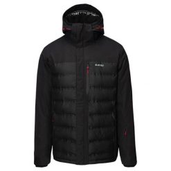 Męska Ocieplana Kurtka Helten. Czarne kurtki sportowe męskie Hi-tec, m, bez wzorów, z puchu, trekkingowe. Za 572.99 zł.