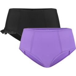 Figi bikini shape (2 pary) bonprix czarny-lila. Bielizna wyszczuplająca marki bonprix. Za 89.98 zł.