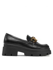 DeeZee Loafersy 8-409-1 Czarny. Czarne mokasyny damskie DeeZee, ze skóry. Za 139.99 zł.
