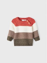 NAME IT Sweter 13207104 Kolorowy Regular Fit. Swetry dla chłopców Name it, bez wzorów, z bawełny, bez kołnierzyka, bez kaptura. Za 129.99 zł.