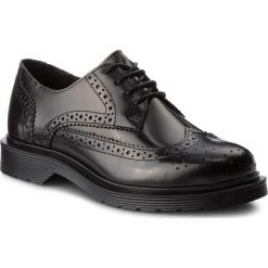 Oxfordy BRONX - 66201-M BX 571 Black 01. Czarne półbuty damskie Bronx, ze skóry. Za 520.00 zł.