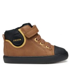 Sneakersy Geox. Brązowe trampki i tenisówki chłopięce Geox, bez wzorów, bez zapięcia. Za 139.99 zł.