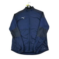 Second life - Męska kurtka przeciwdeszczowa granatowa - Stan dobry. Niebieskie kurtki męskie Puma, m, bez wzorów. Za 97.25 zł.