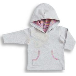 Bluza z kapturem Pink szaro-różowa r. 86 (DU-137). Bluzy dla niemowląt marki bonprix. Za 41.53 zł.