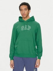Gap Bluza 708409-01 Zielony Regular Fit. Zielone bluzy męskie GAP, l, bez wzorów, z bawełny, bez kaptura. Za 129.99 zł.