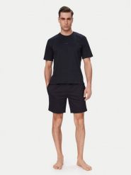 BOSS Piżama 50540613 Granatowy Regular Fit. Niebieskie piżamy męskie Boss, l, bez wzorów, z bawełny, bez ramiączek. Za 499.99 zł.