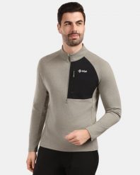 Męska bluza sportowa Kilpi MONTALE-M. Zielone bluzy męskie Kilpi, l, bez wzorów, z materiału, bez kaptura, do biegania. Za 370.41 zł.