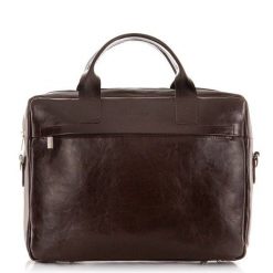 Torba Skórzana na Laptop R03XLBB Brødrene C. Brąz. Torby na laptopa męskie bez wzorów, ze skóry, biznesowe, na ramię. Za 528.00 zł.